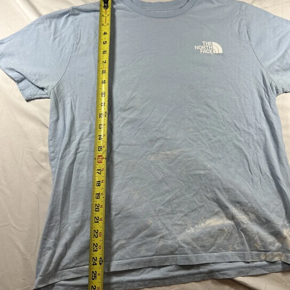 The North Face Women Shirt XL Light Blue Graphic Crew Neck Pullover